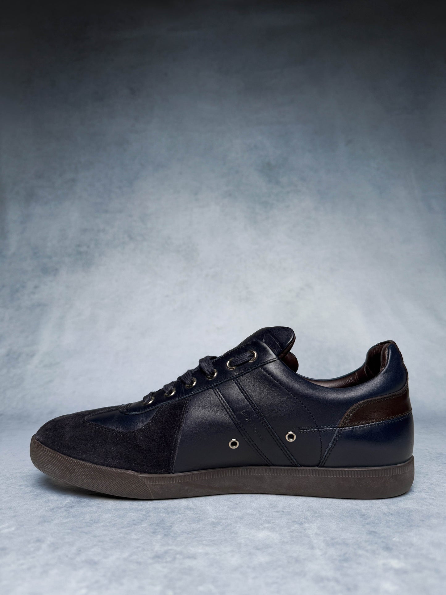 Dior Homme Sneakers Leather/Suede Navy and Brown (42)