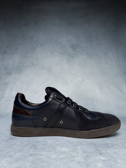 Dior Homme Sneakers Leather/Suede Navy and Brown (42)