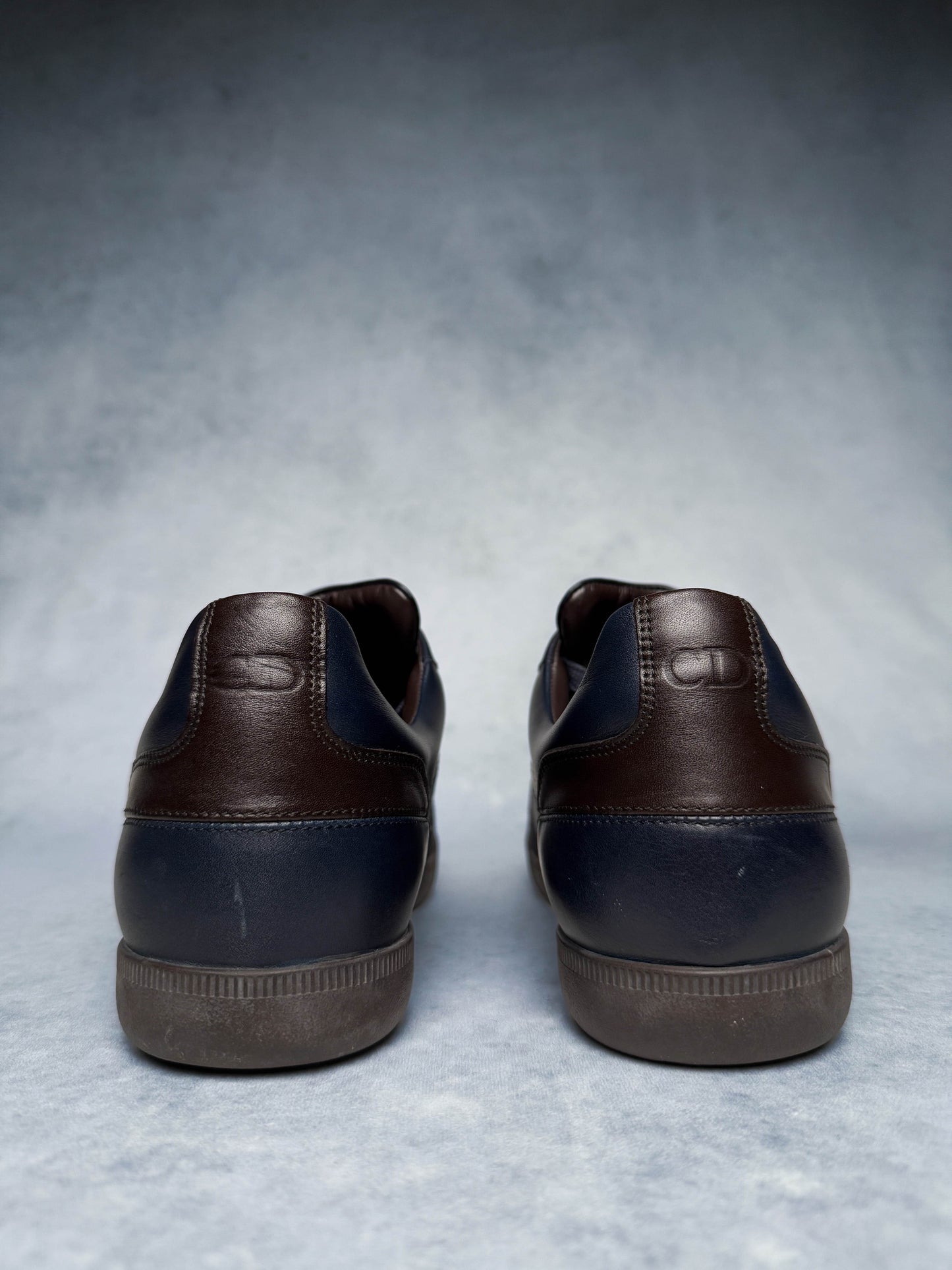 Dior Homme Sneakers Leather/Suede Navy and Brown (42)