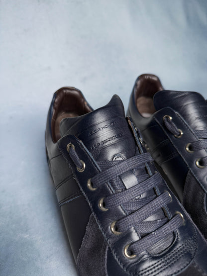 Dior Homme Sneakers Leather/Suede Navy and Brown (42)