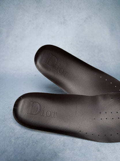 Dior Homme Sneakers Leather/Suede Navy and Brown (42)