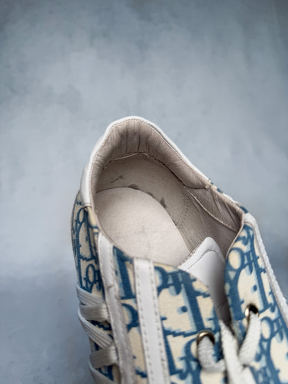 Dior Vintage Monogram Sneaker Canvas/Leather Blue/White (39)