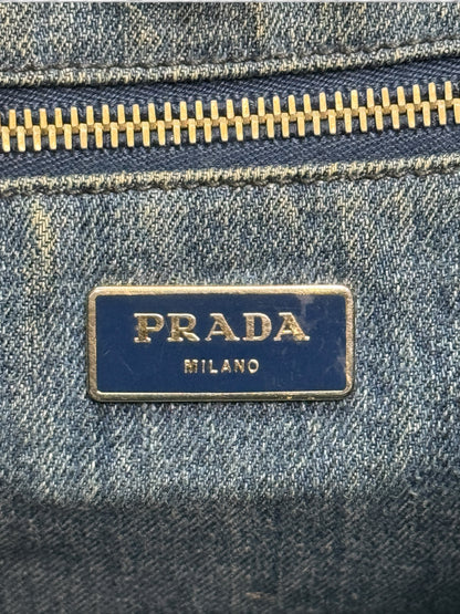 Prada Canapa Denim Tote Bag