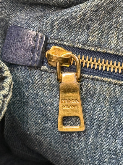 Prada Canapa Denim Tote Bag