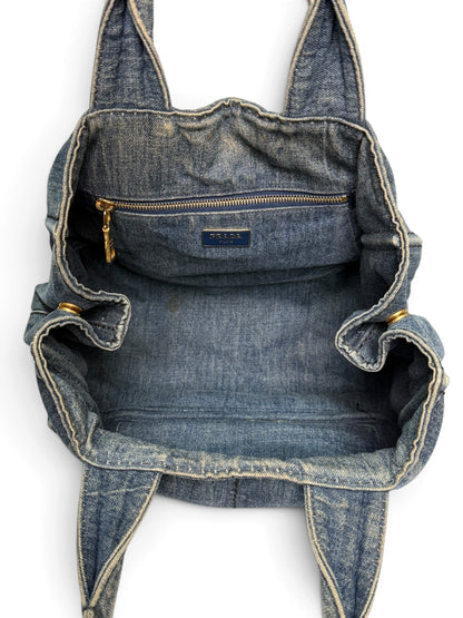 Prada Canapa Denim Tote Bag
