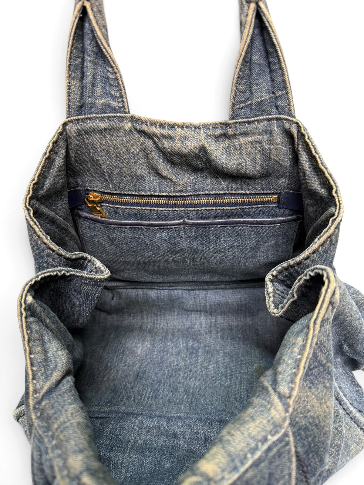 Prada Canapa Denim Tote Bag