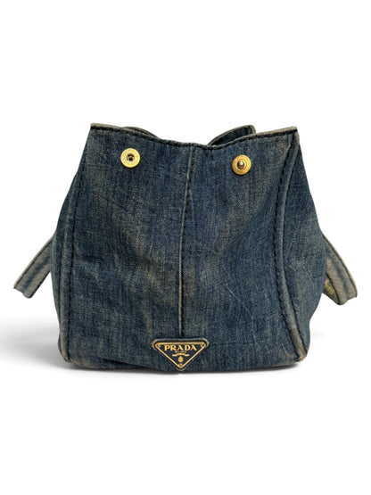 Prada Canapa Denim Tote Bag