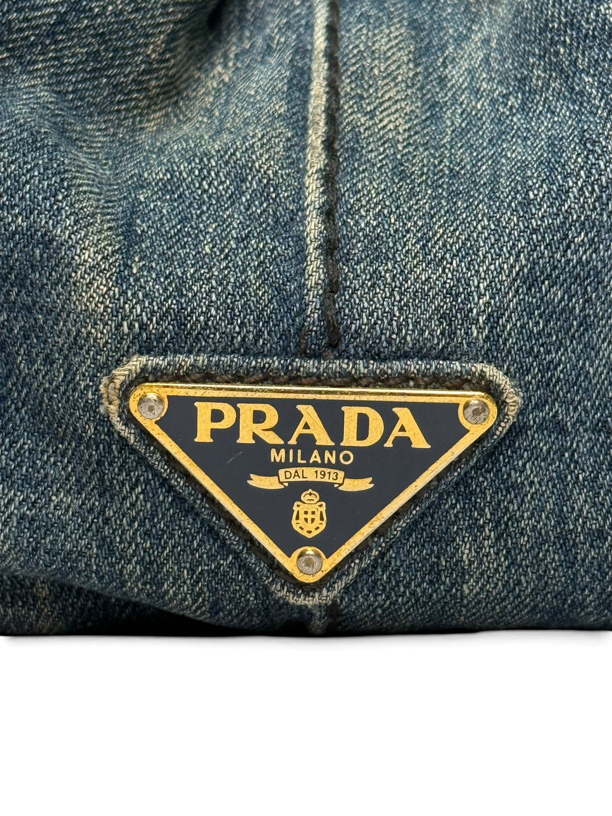 Prada Canapa Denim Tote Bag