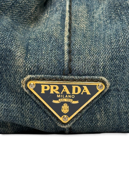 Prada Canapa Denim Tote Bag