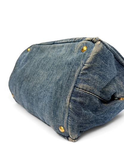 Prada Canapa Denim Tote Bag