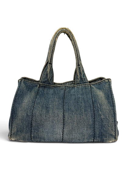 Prada Canapa Denim Tote Bag