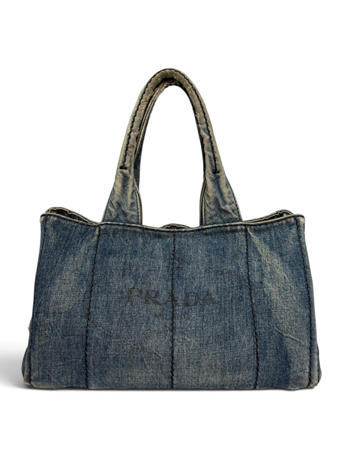 Prada Canapa Denim Tote Bag