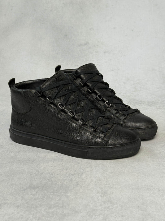 Balenciaga Arena High Black Full Grain Leather (43)