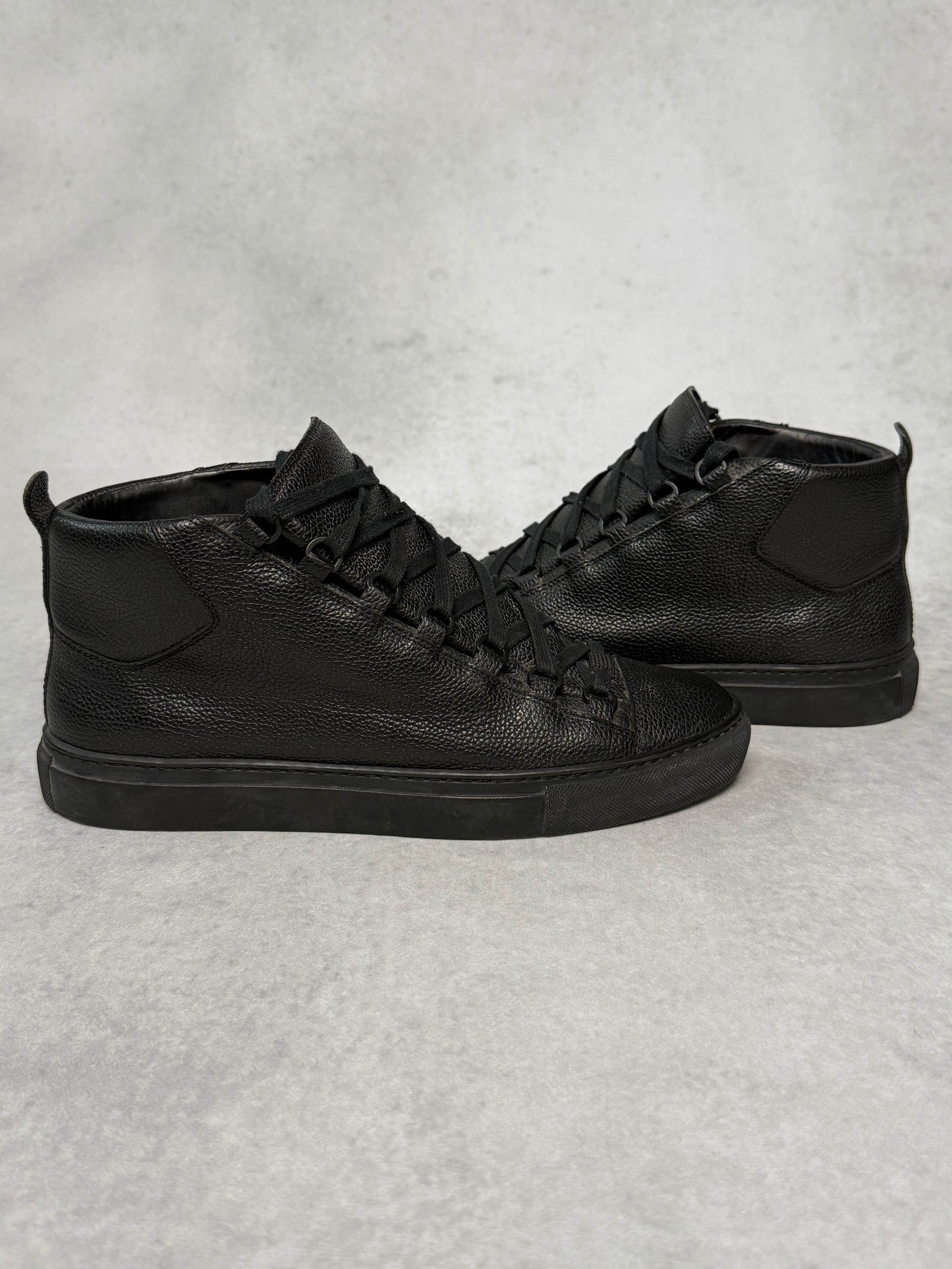 Balenciaga Arena High Black Full Grain Leather (43)