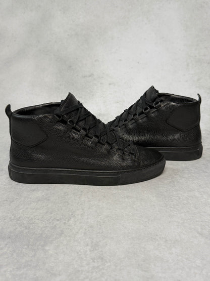 Balenciaga Arena High Black Full Grain Leather (43)