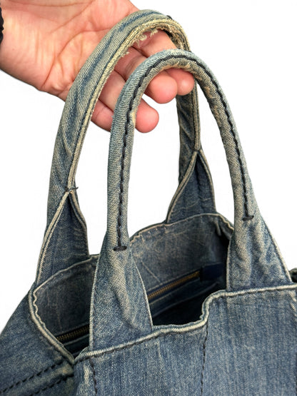 Prada Canapa Denim Tote Bag