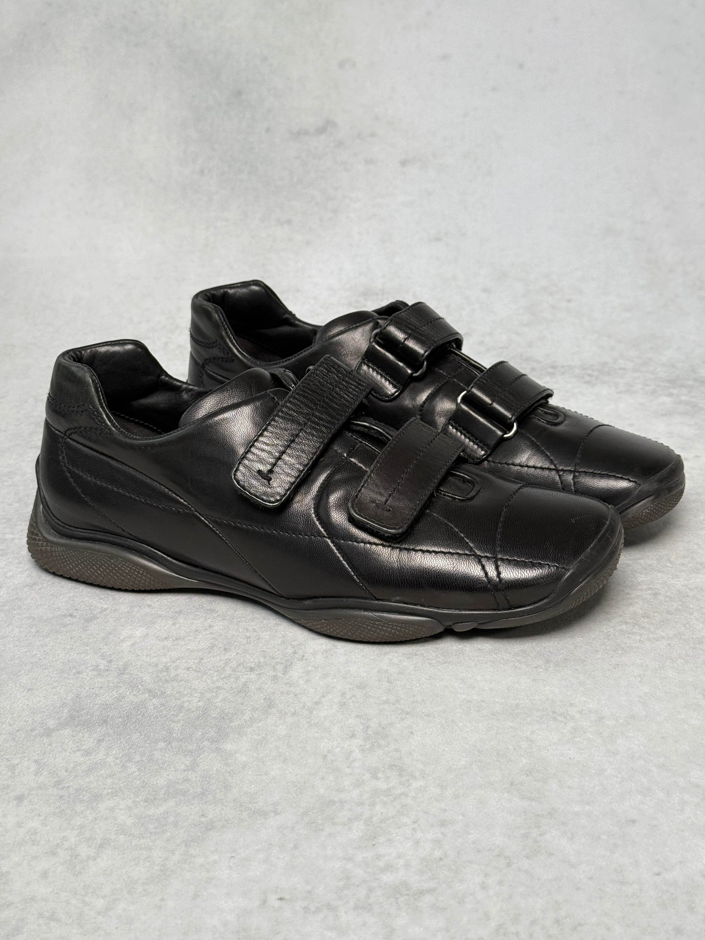 Prada Sport Vintage Trainer Black Leather (44)