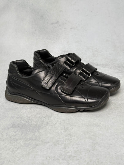 Prada Sport Vintage Trainer Black Leather (44)