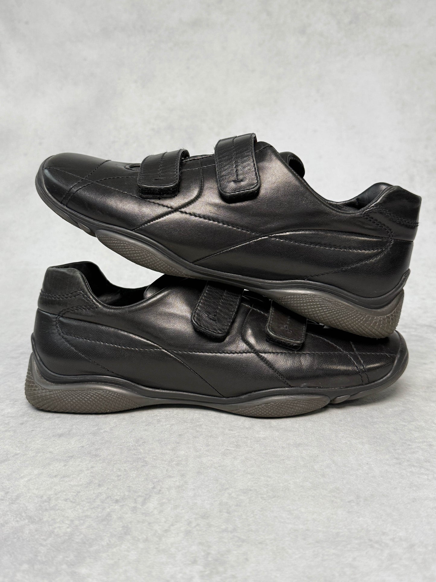 Prada Sport Vintage Trainer Black Leather (44)