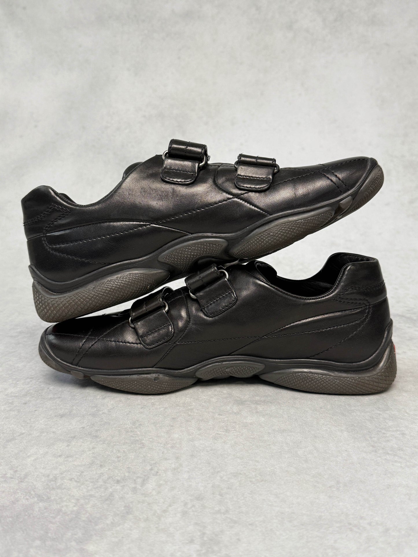 Prada Sport Vintage Trainer Black Leather (44)