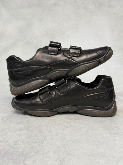 Prada Sport Vintage Trainer Black Leather (44)