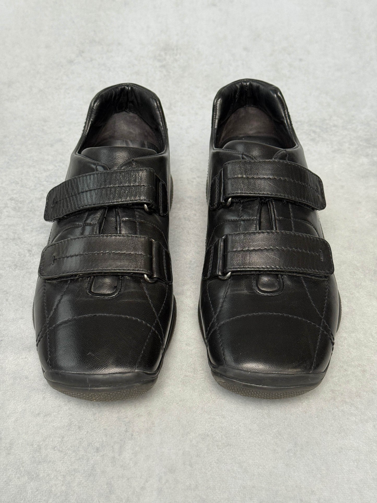 Prada Sport Vintage Trainer Black Leather (44)