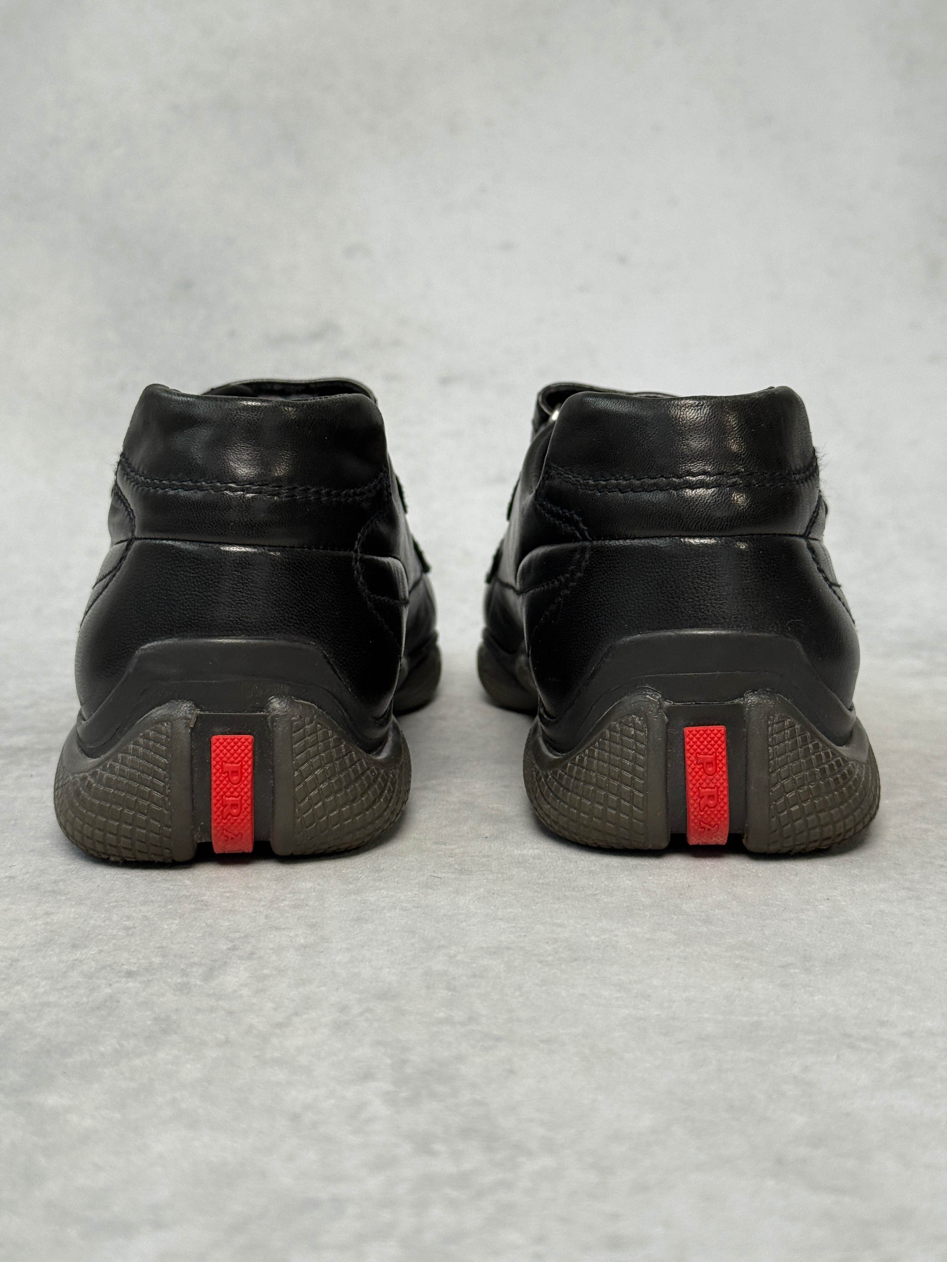 Prada Sport Vintage Trainer Black Leather (44) – eurogalleria