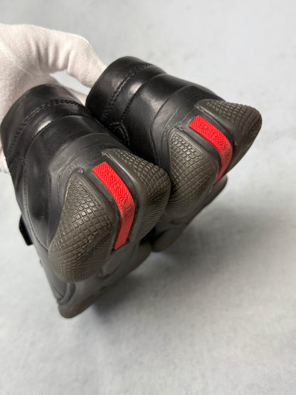 Prada Sport Vintage Trainer Black Leather (44)