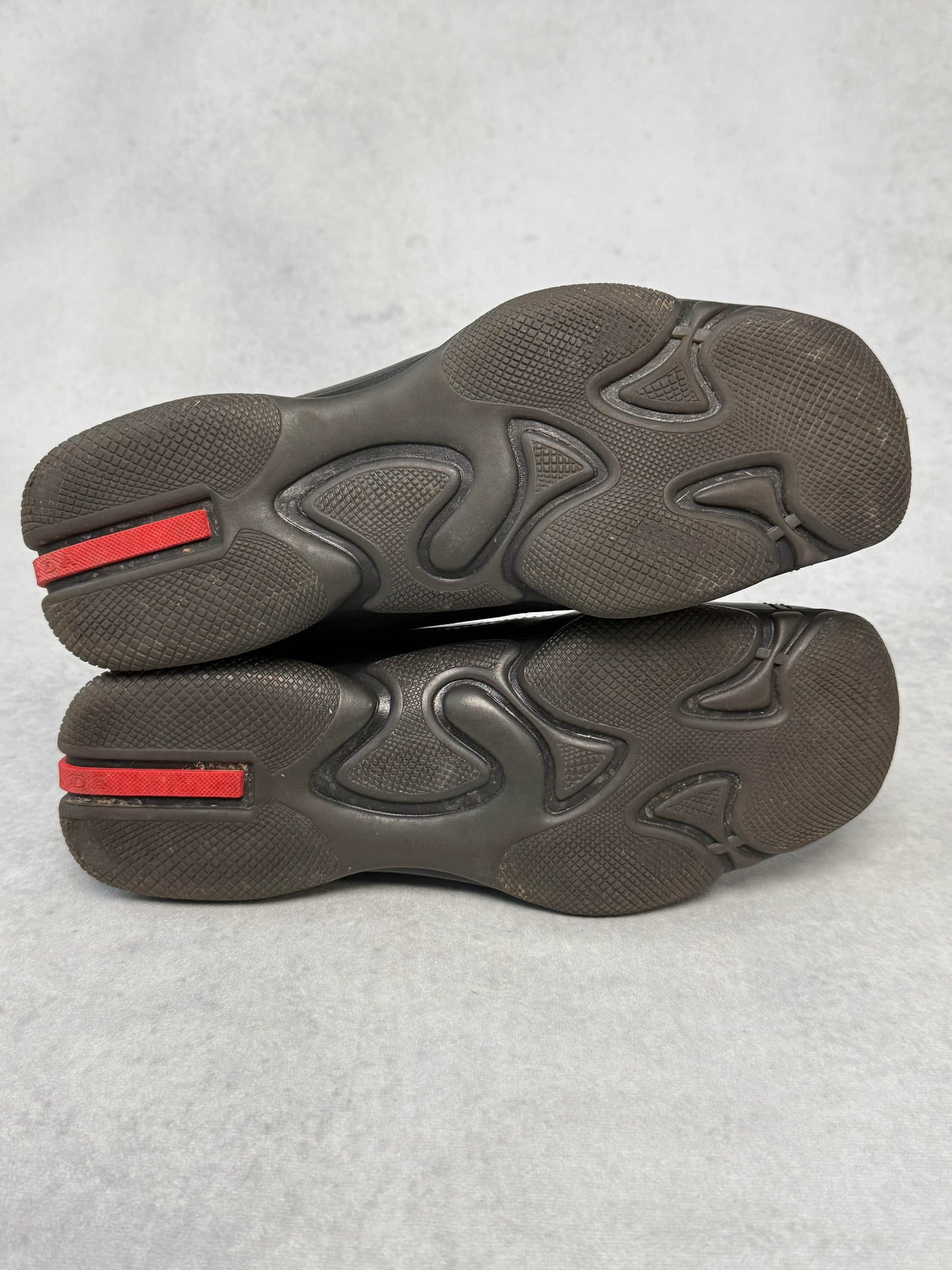 Prada Sport Vintage Trainer Black Leather (44)