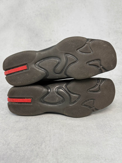 Prada Sport Vintage Trainer Black Leather (44)