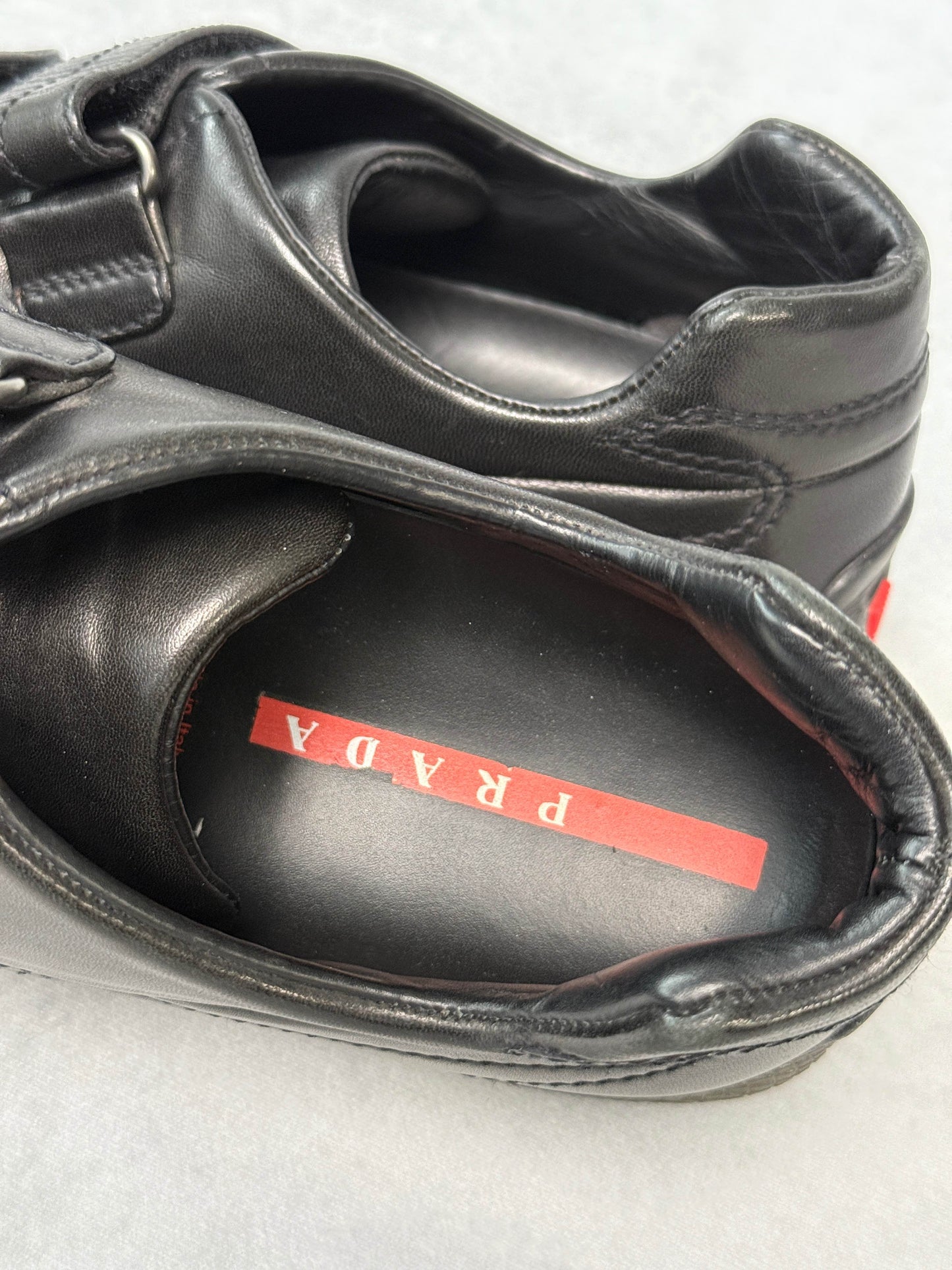 Prada Sport Vintage Trainer Black Leather (44)