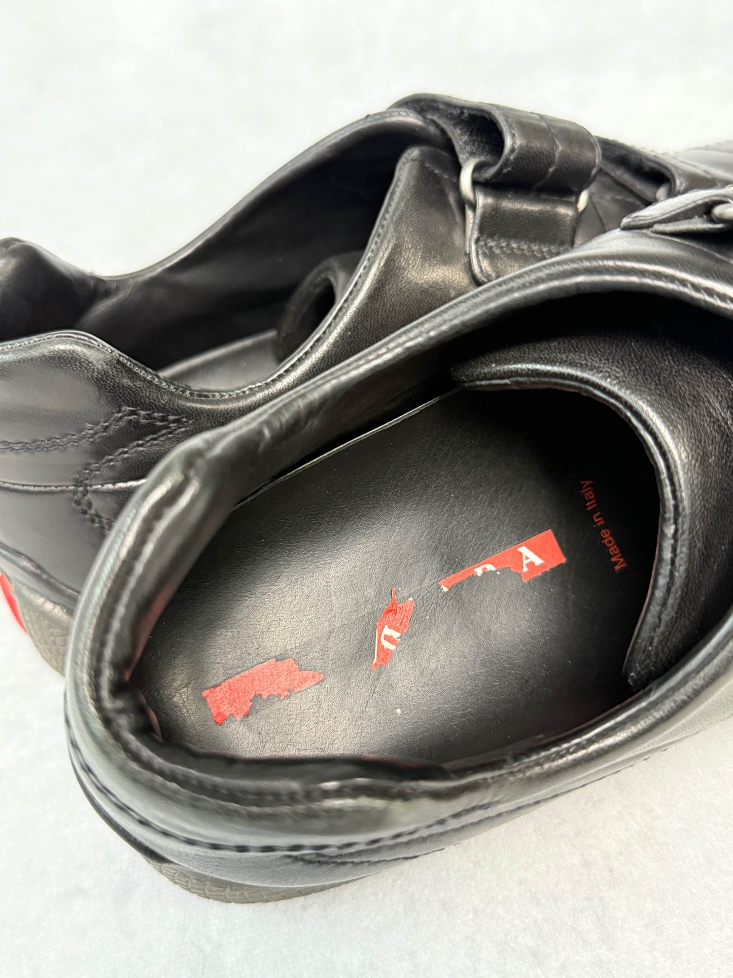 Prada Sport Vintage Trainer Black Leather (44)