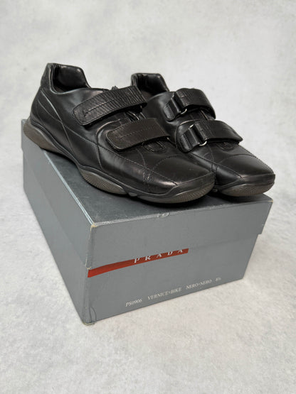 Prada Sport Vintage Trainer Black Leather (44)