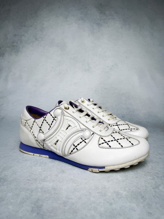 Celine Vintage Triomphe Sneaker White/Blue/Purple (37)