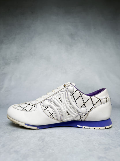 Celine Vintage Triomphe Sneaker White/Blue/Purple (37)