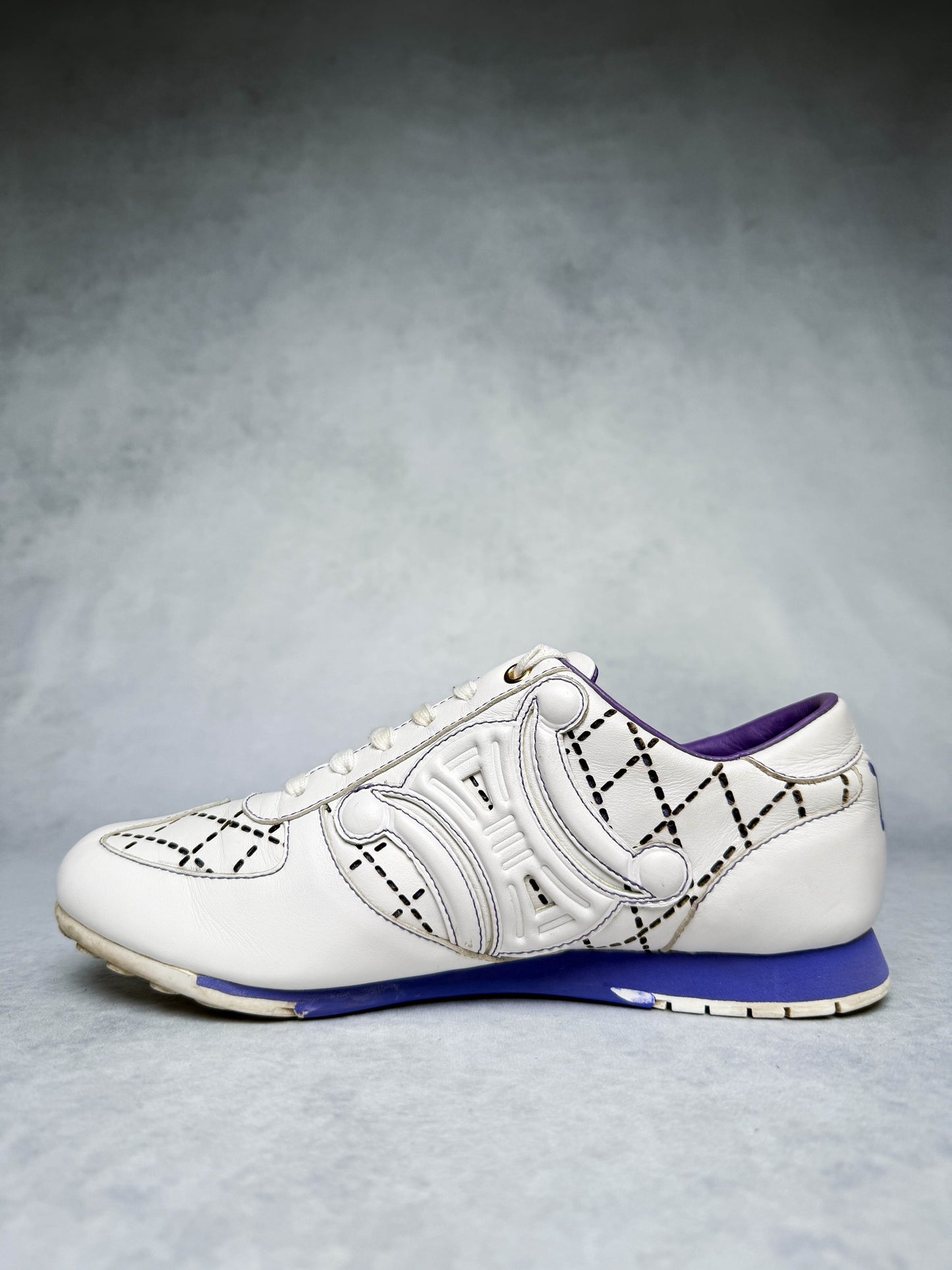 Celine Vintage Triomphe Sneaker White/Blue/Purple (37)