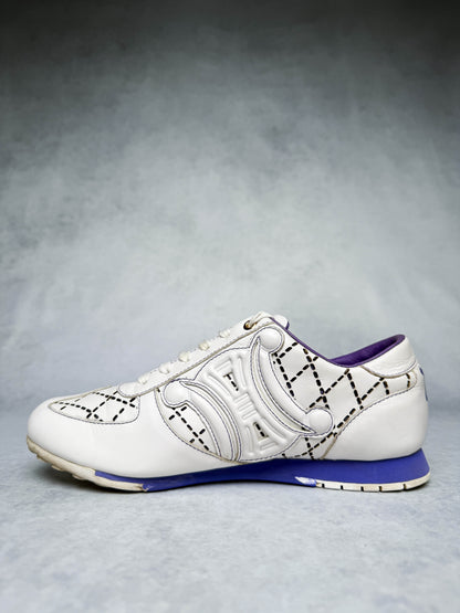 Celine Vintage Triomphe Sneaker White/Blue/Purple (37)