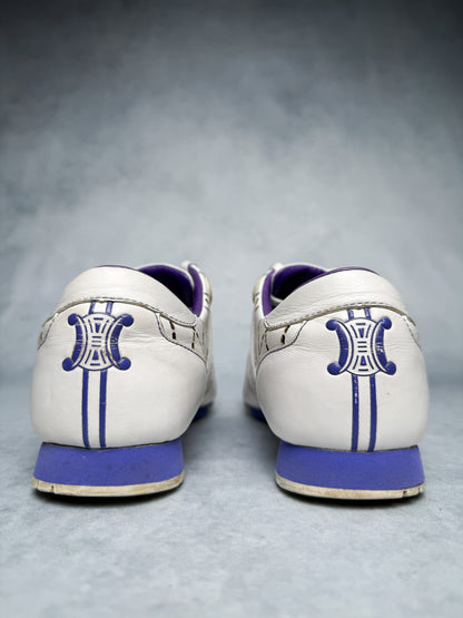 Celine Vintage Triomphe Sneaker White/Blue/Purple (37)