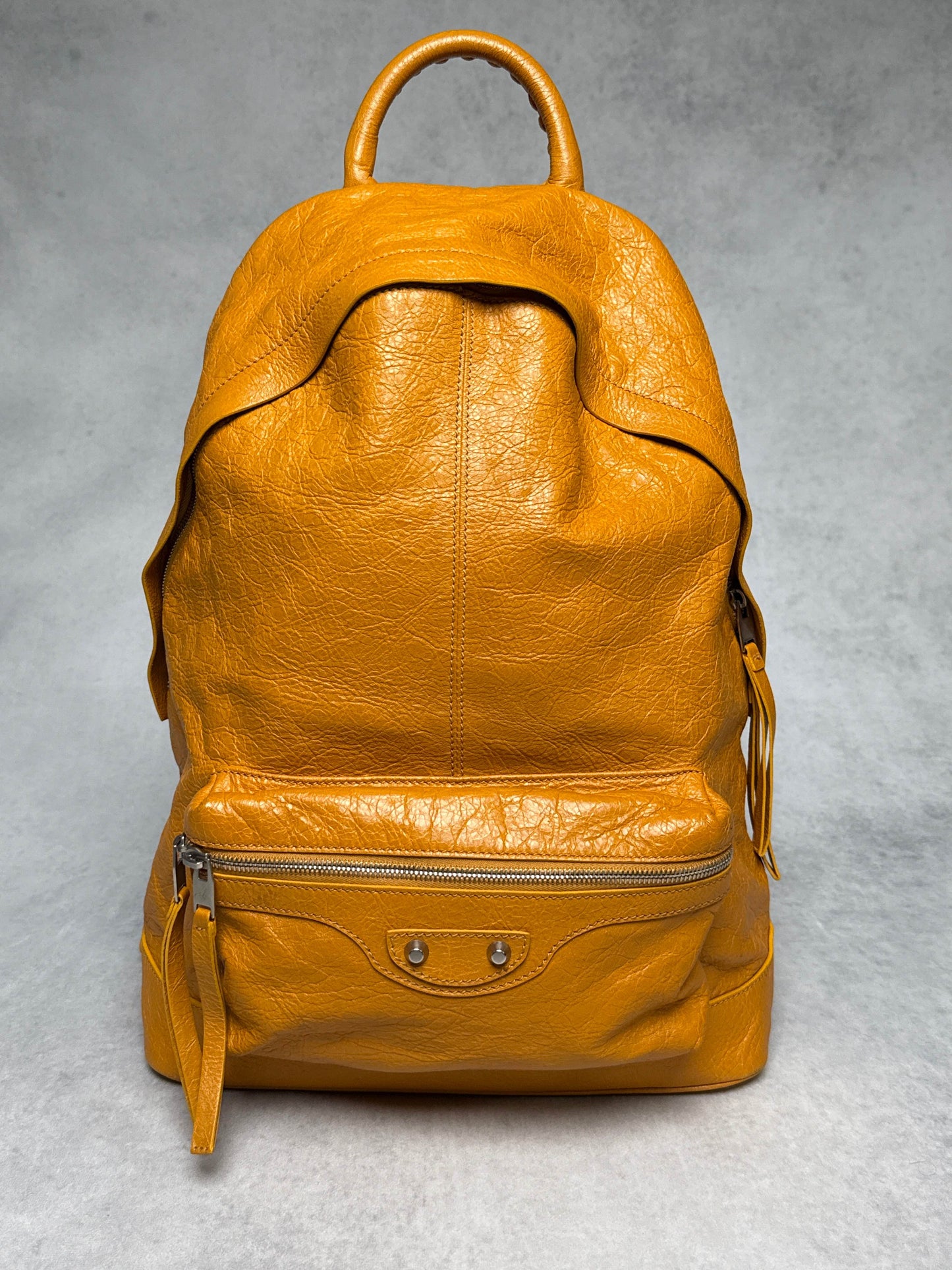 Balenciaga Backpack Arena Lamb Leather Orange