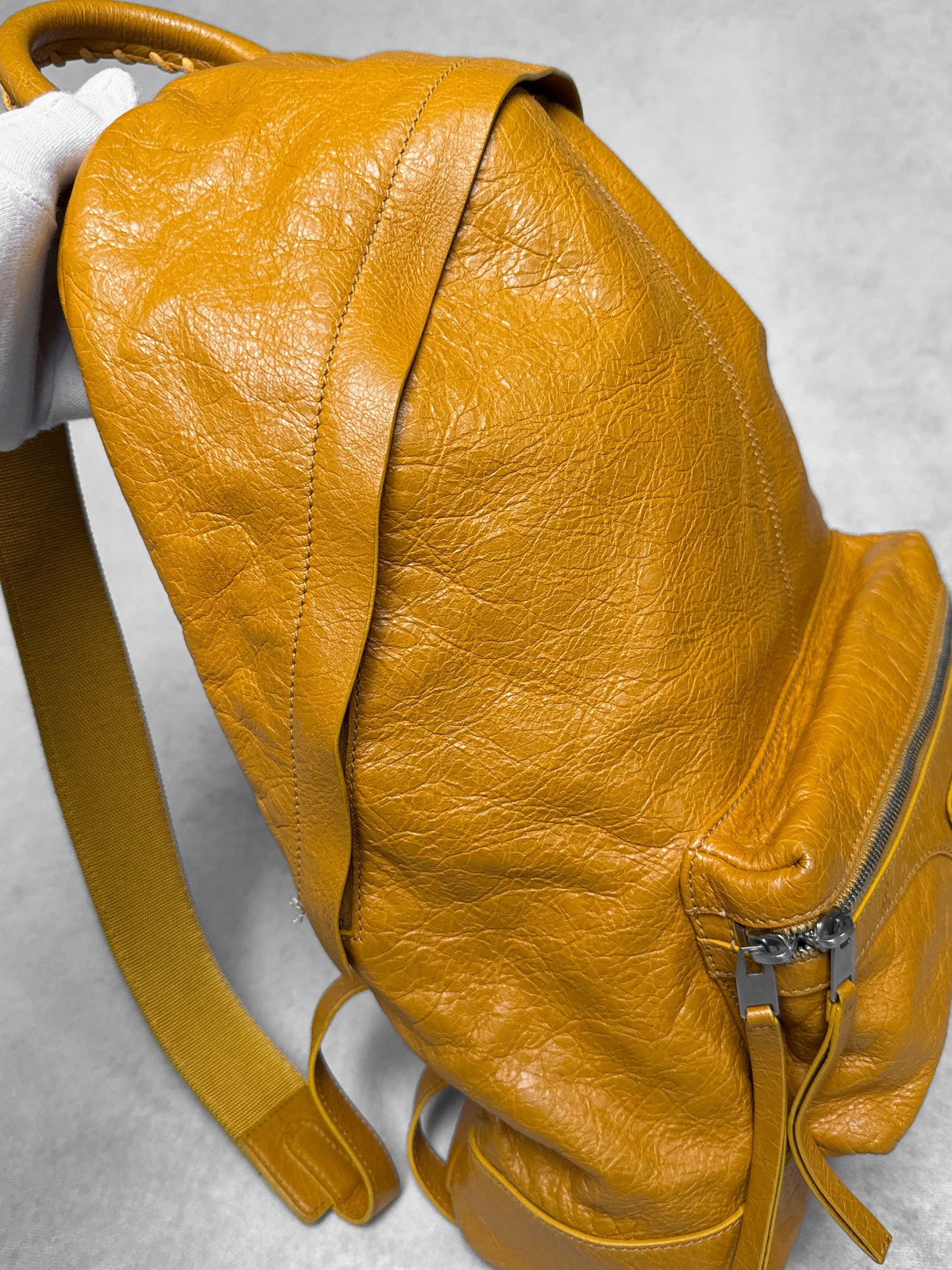 Balenciaga Backpack Arena Lamb Leather Orange