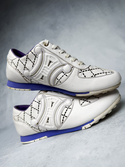 Celine Vintage Triomphe Sneaker White/Blue/Purple (37)