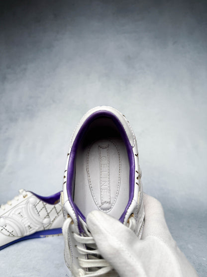 Celine Vintage Triomphe Sneaker White/Blue/Purple (37)