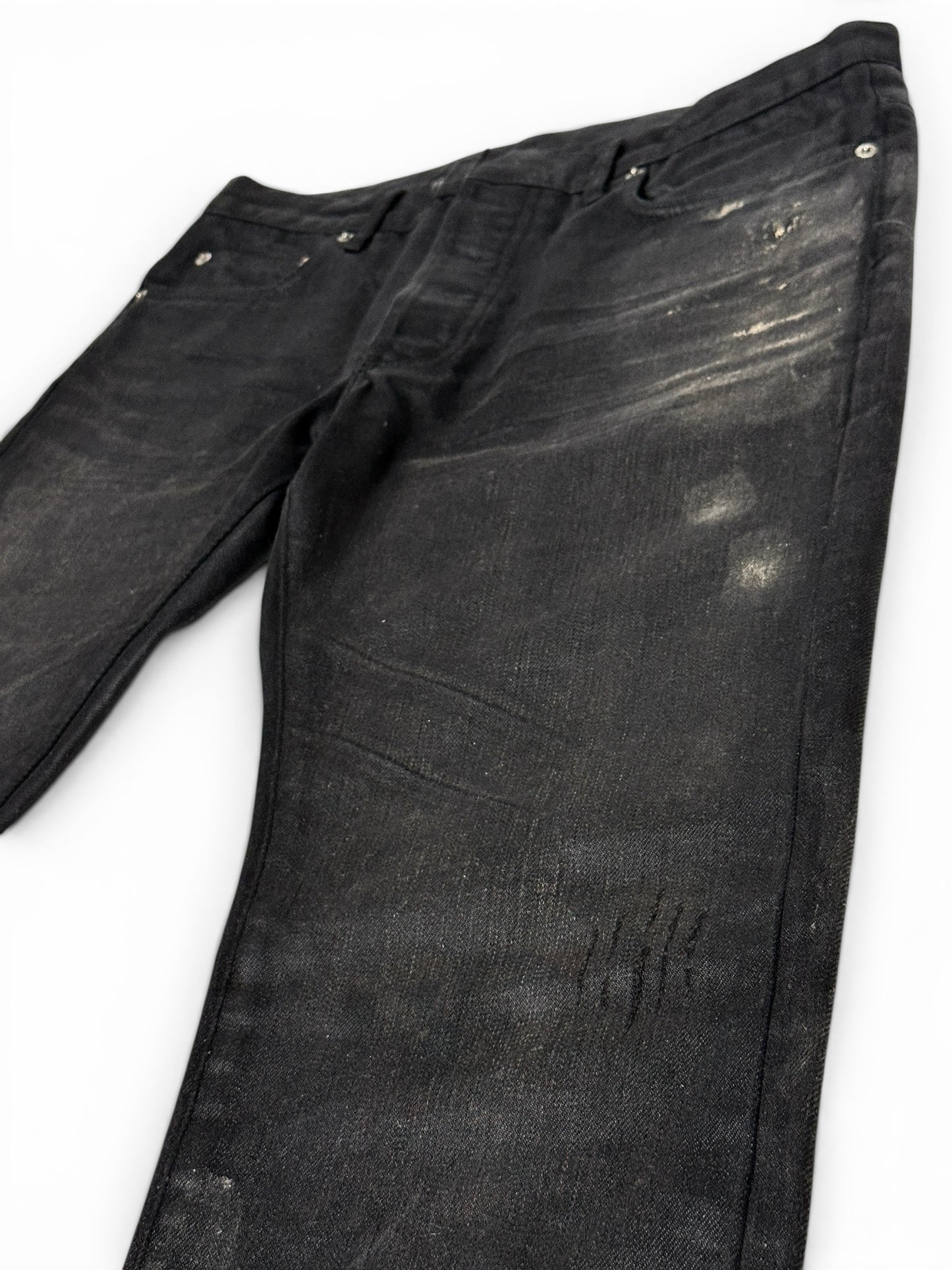 Dior Homme SS2007 'Gold Dust' Waxed Clawmark Denim (33)