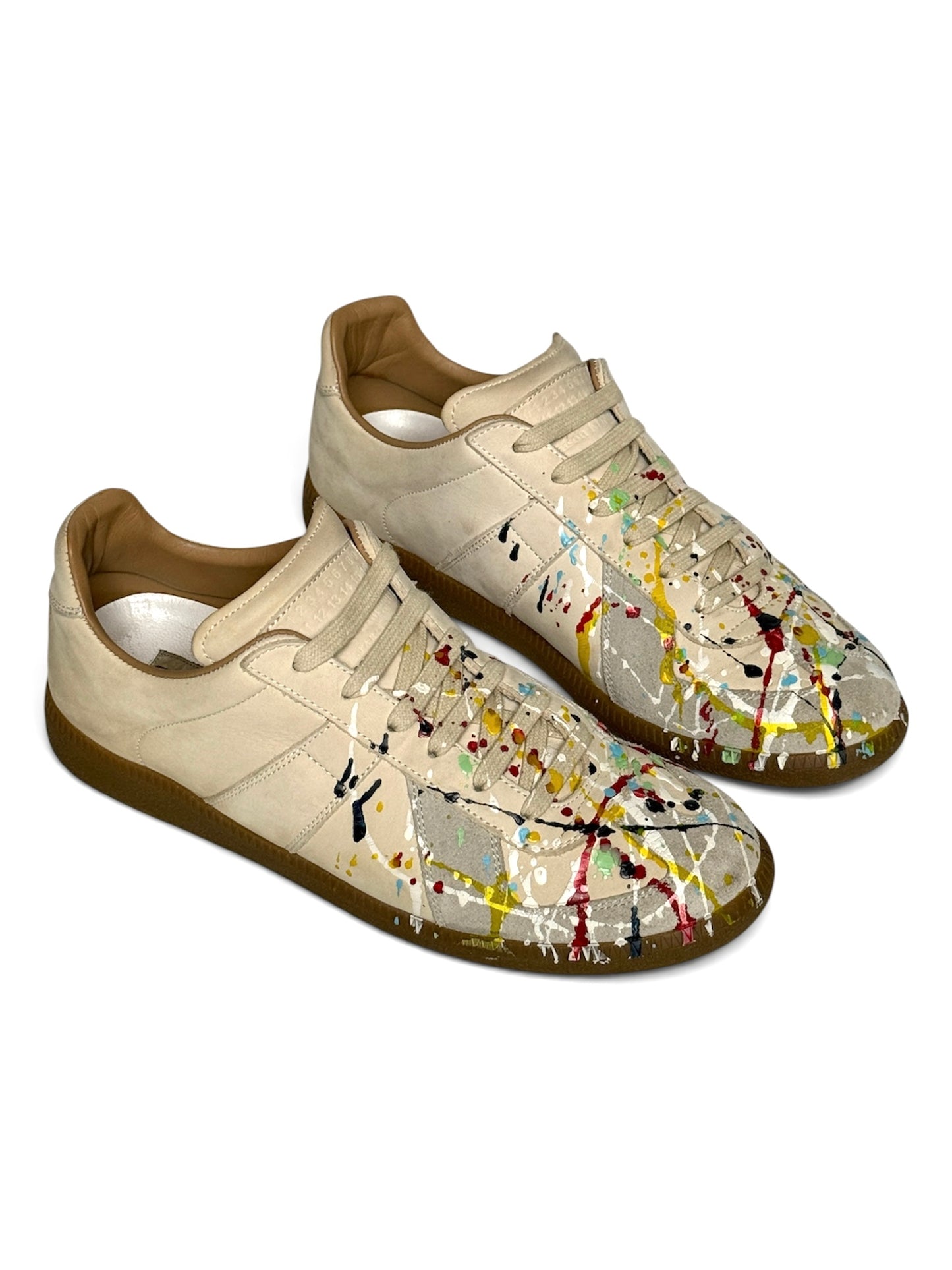 Maison Margiela 'Paint Splatter' GATs Nubuck Leather (40.5)