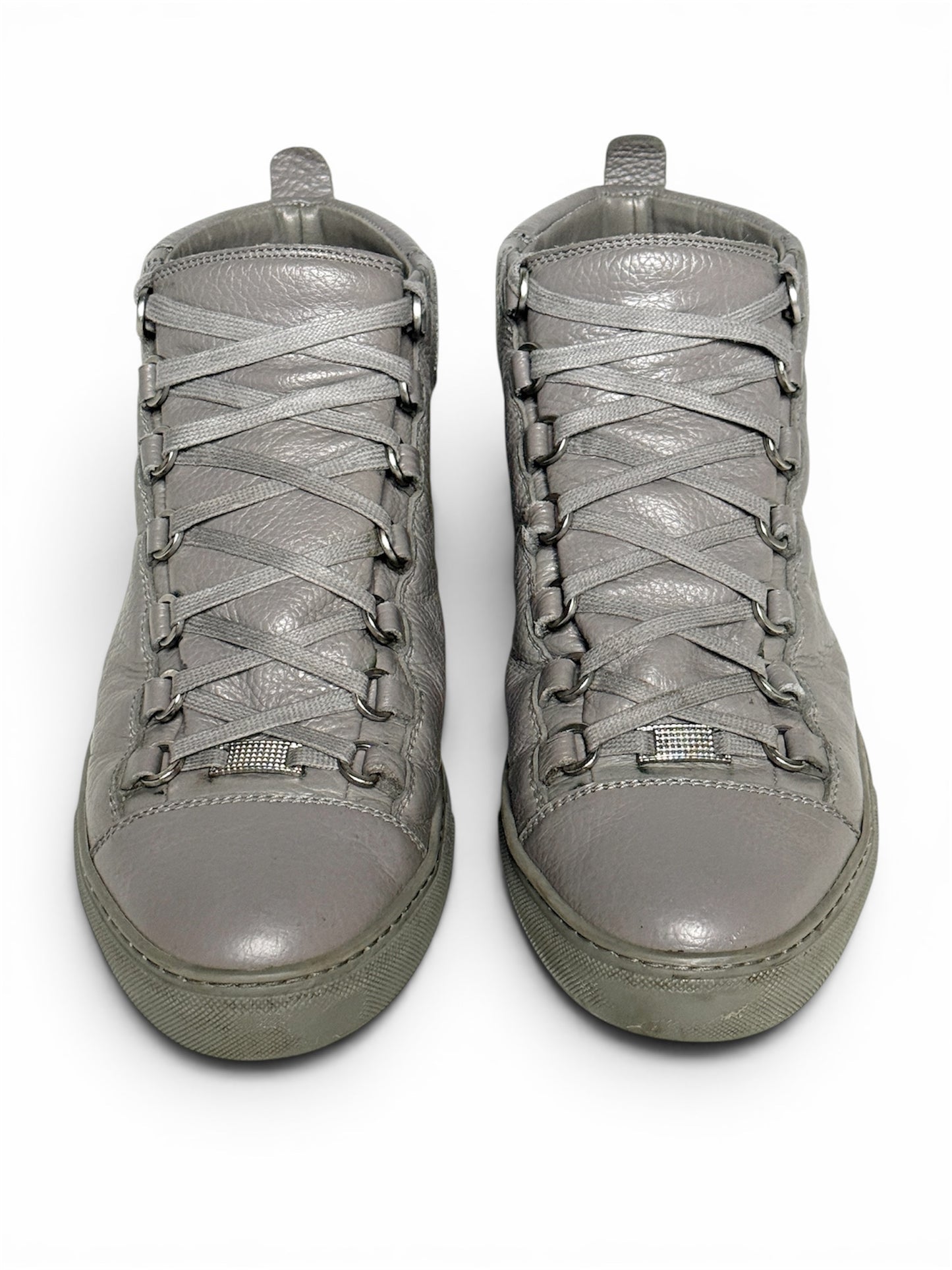 Balenciaga Arena High Grey Full Grain Leather (43)
