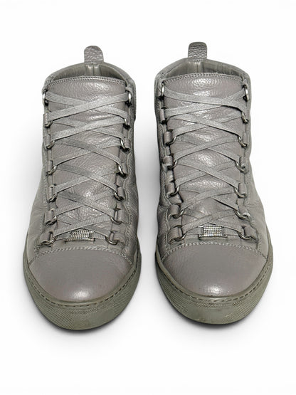 Balenciaga Arena High Grey Full Grain Leather (43)