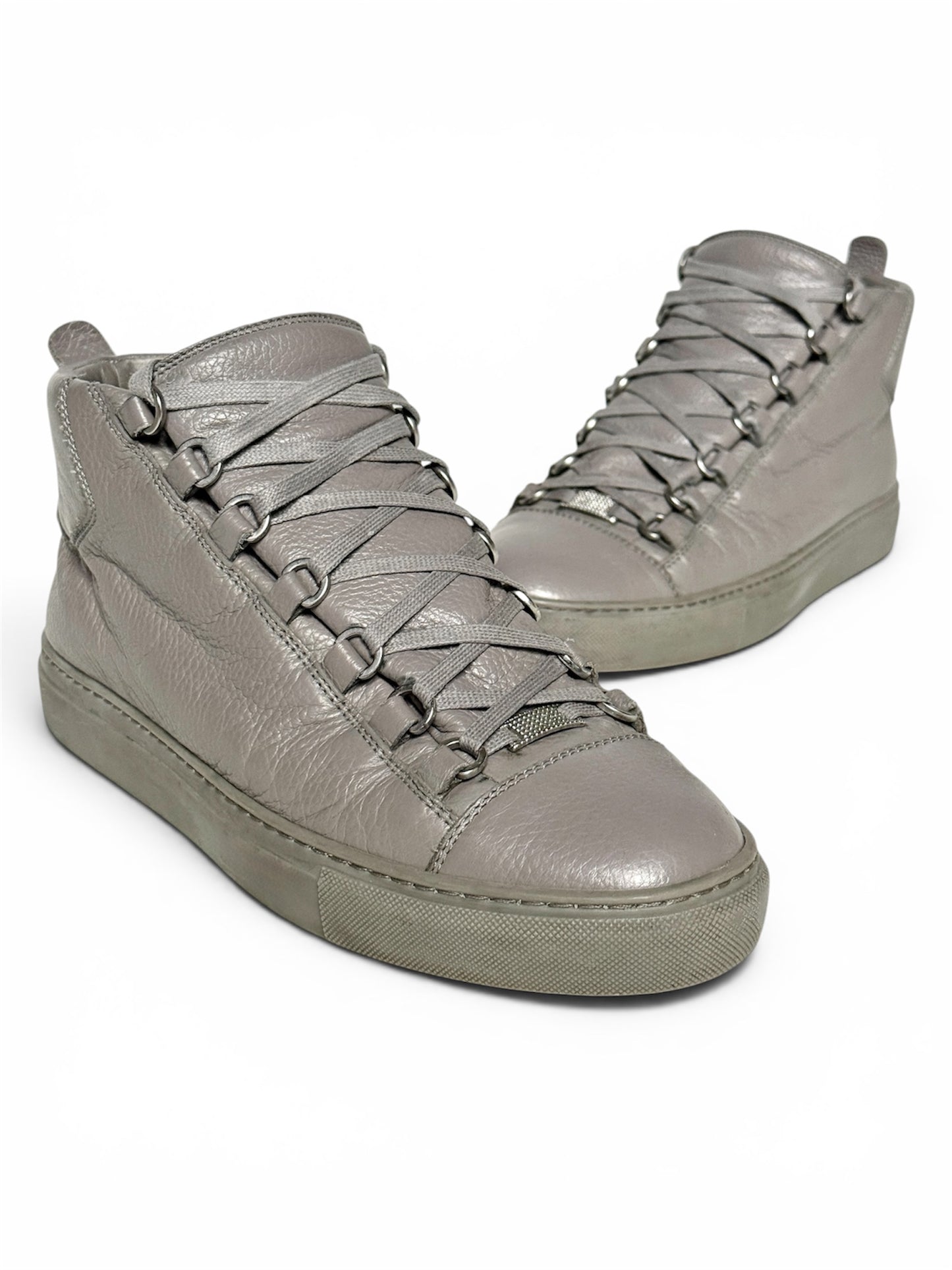 Balenciaga Arena High Grey Full Grain Leather (43)
