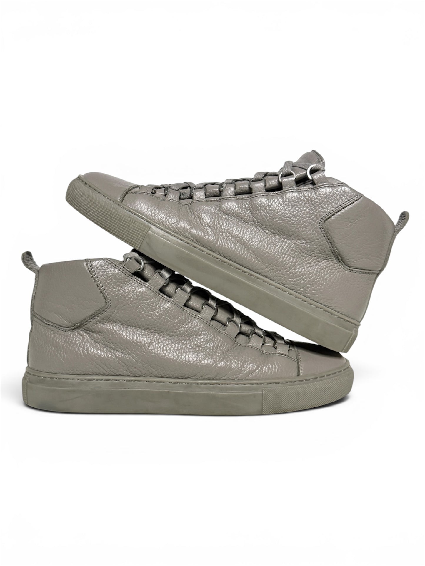 Balenciaga Arena High Grey Full Grain Leather (43)