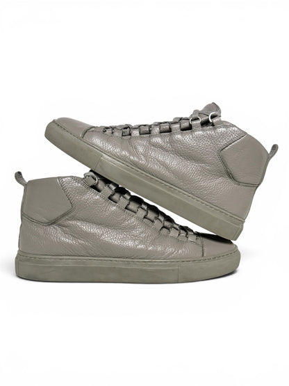 Balenciaga Arena High Grey Full Grain Leather (43)