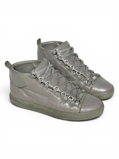 Balenciaga Arena High Grey Full Grain Leather (43)